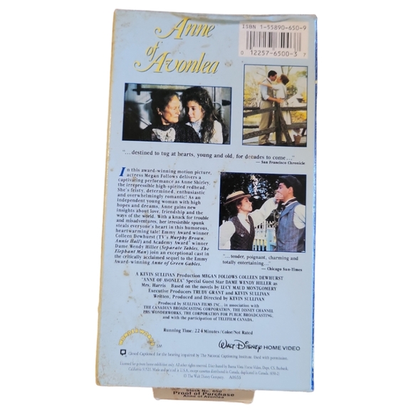 Vtg 1996 VHS Tapes Walt Disney Anne Of Avonlea #650 Canada - Picture 2 of 7